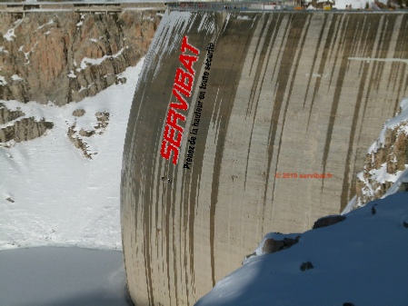 Plateforme suspendue (location avec installation) barrage hydraulique